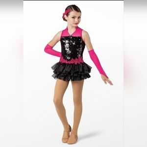 Weissman 13792 Lipstick Fred Astaire Fuchsia and Black Sequin Dance Costume